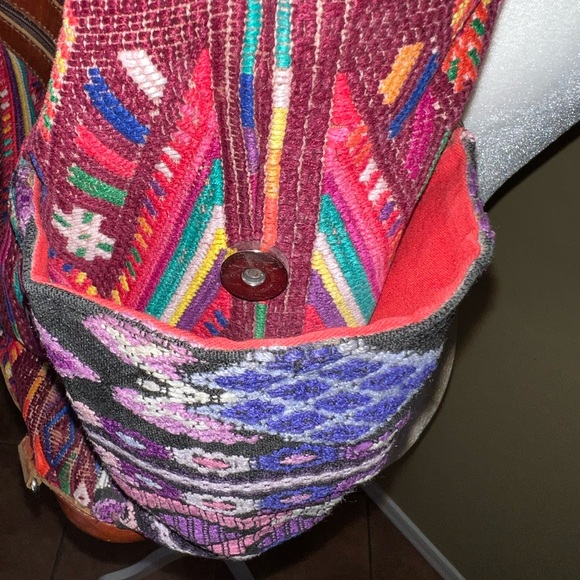 Nena & Co OOAK Convertible Day Bag Crossbody Huipil Leather OG CDB - Picture 10 of 16